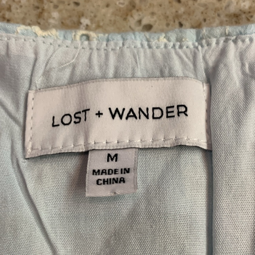 NWOT Lost + Wander Blissful Blues Maxi Dress Size Medium - Picture 6 of 9